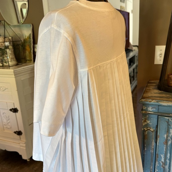 All Saints White Pleated Back Tee - Picture 1 of 7